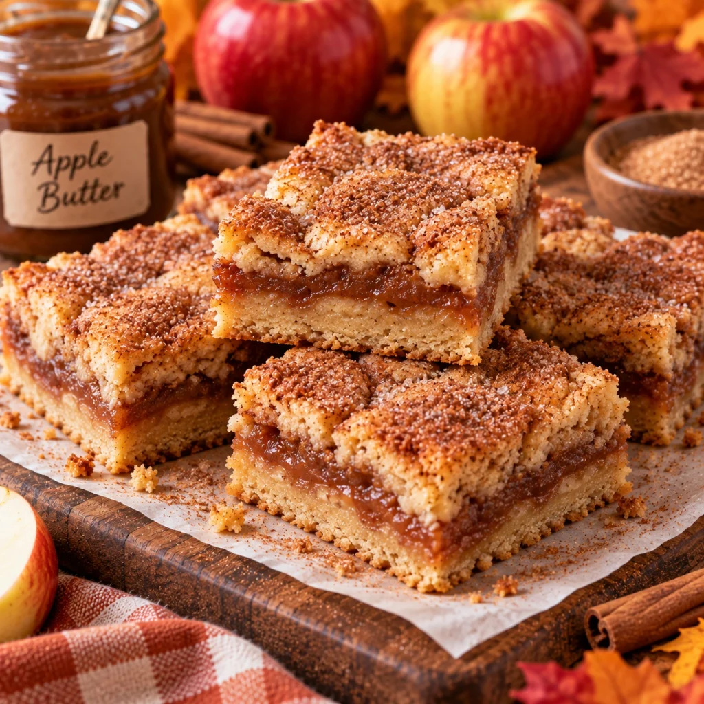 Apple Butter Snickerdoodle Bars