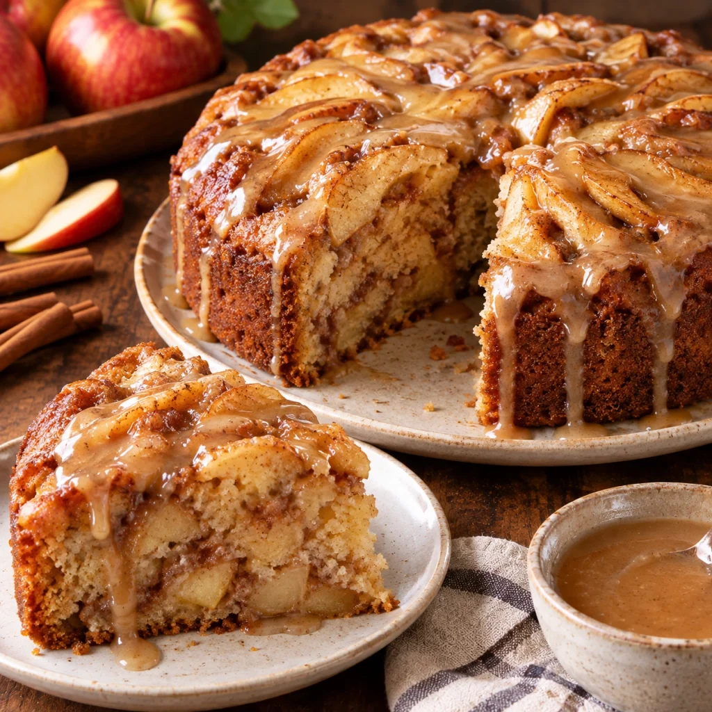 Apple Cake with Brown Butter Glaze