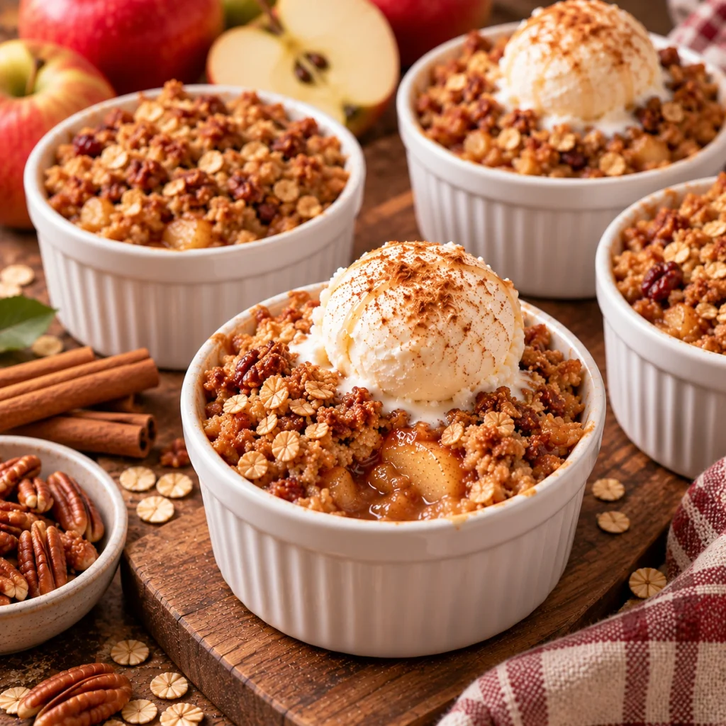 Apple Crisp Stuffed in Individual Ramekins