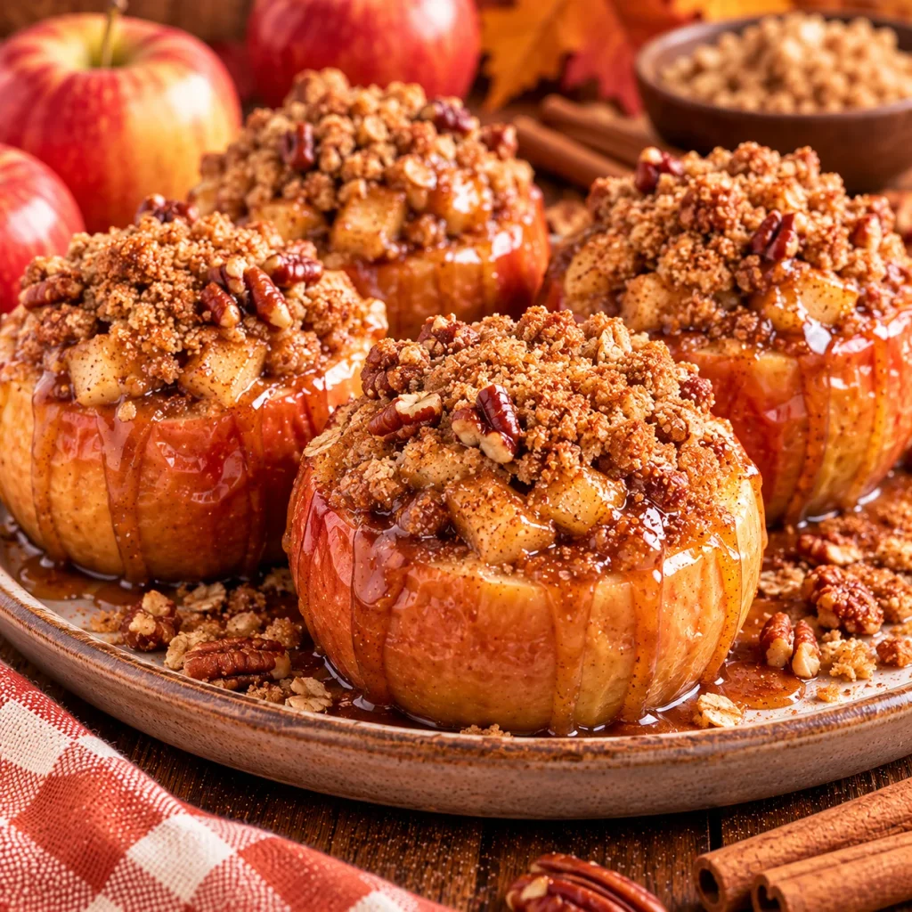 Baked Cinnamon Apples with Streusel