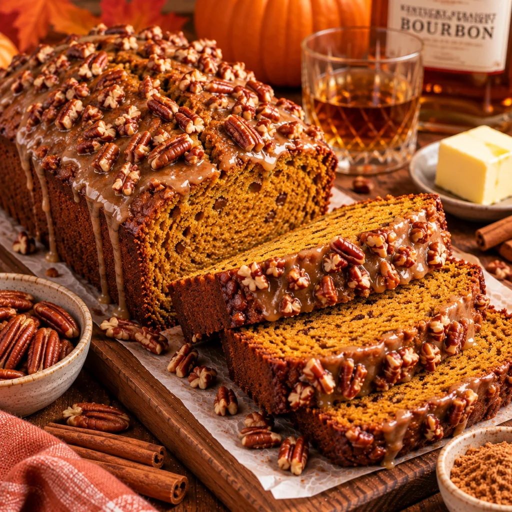 Brown Butter Bourbon Pumpkin Bread
