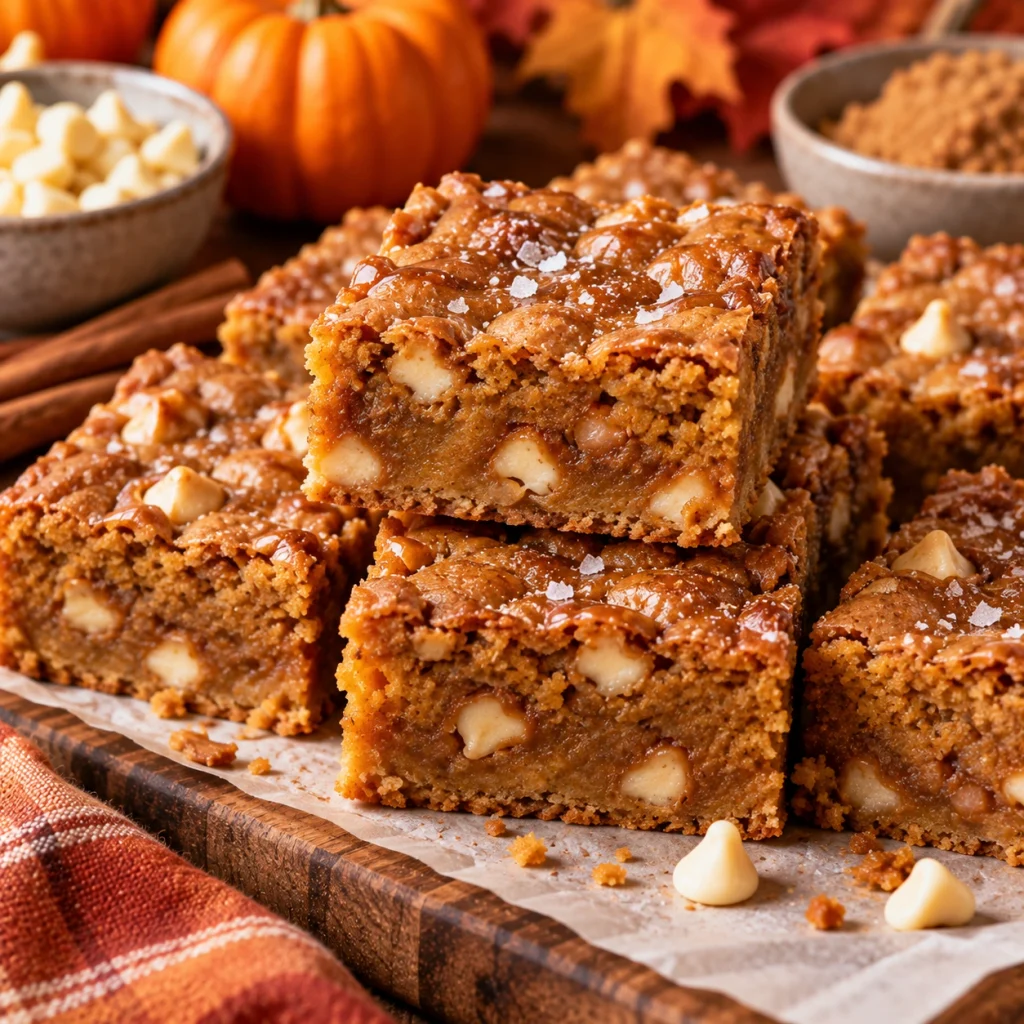 Brown Butter Pumpkin Blondies