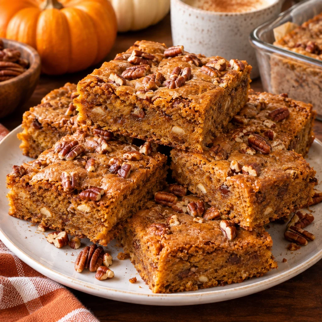 Brown Butter Pumpkin Blondies