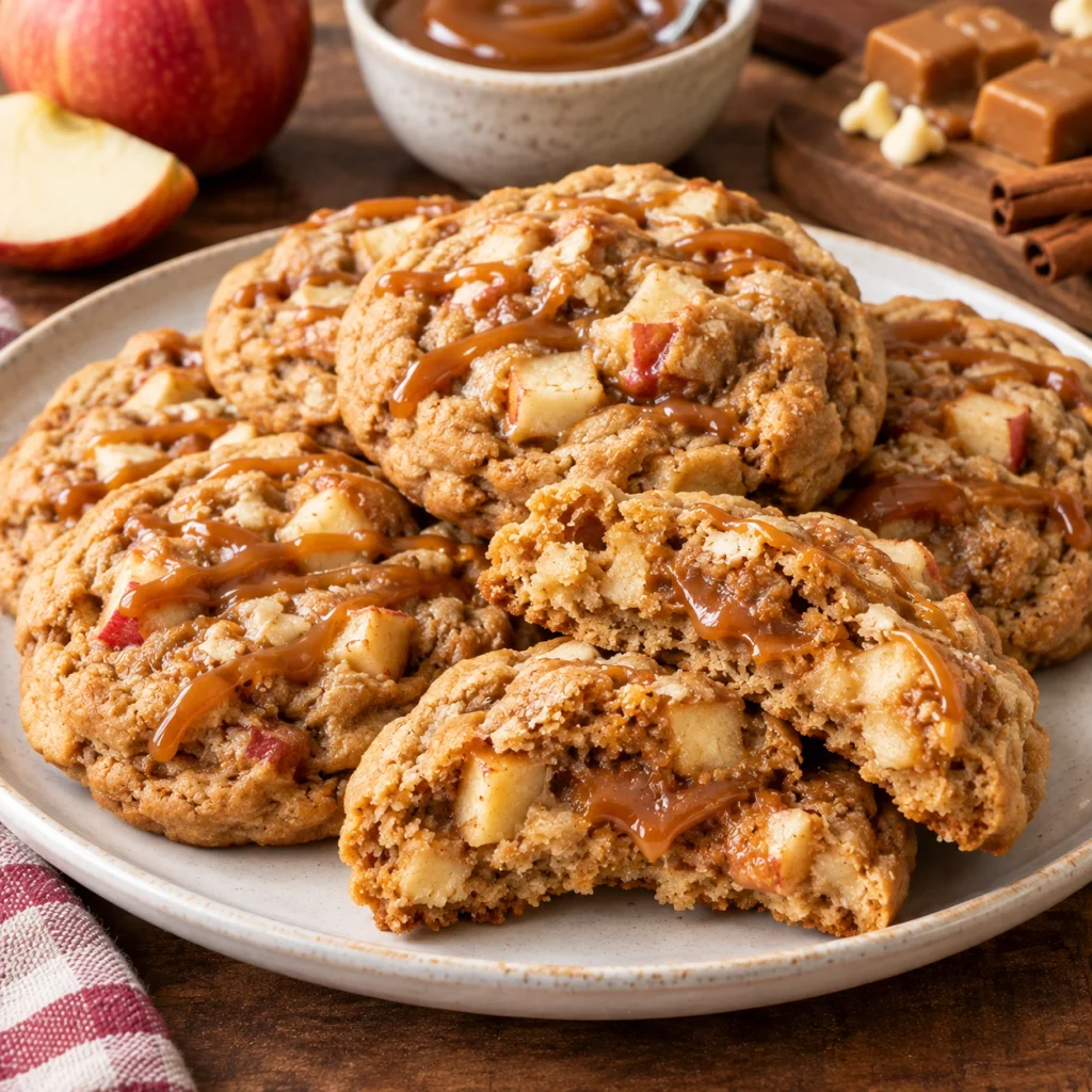 Caramel Apple Blondie Cookies