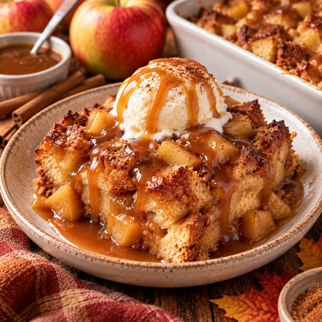 Caramel Apple Bread Pudding