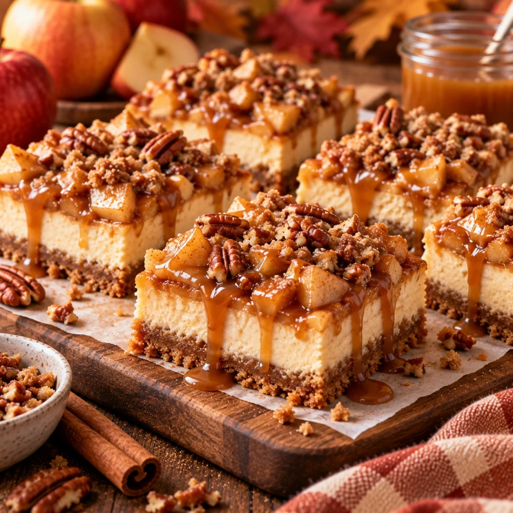 Caramel Apple Cheesecake Bars