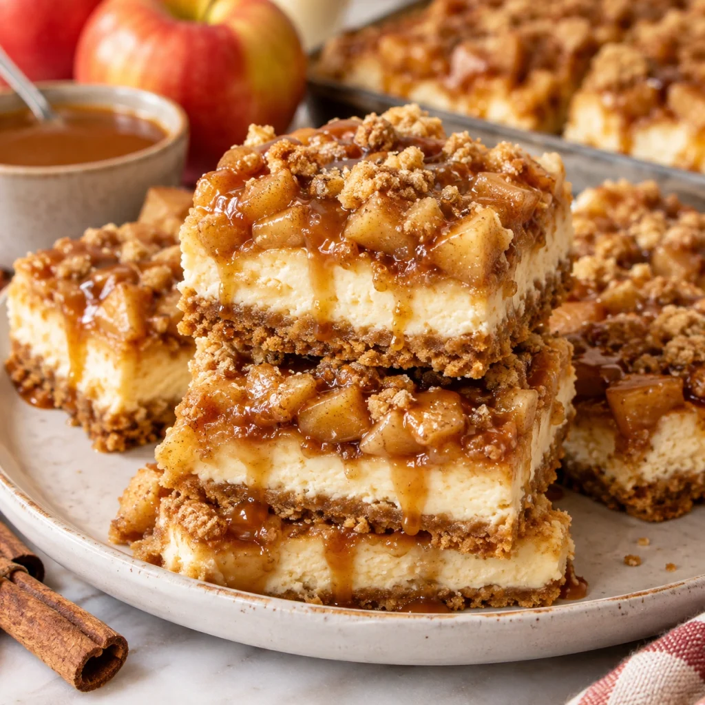 Caramel Apple Cheesecake Bars