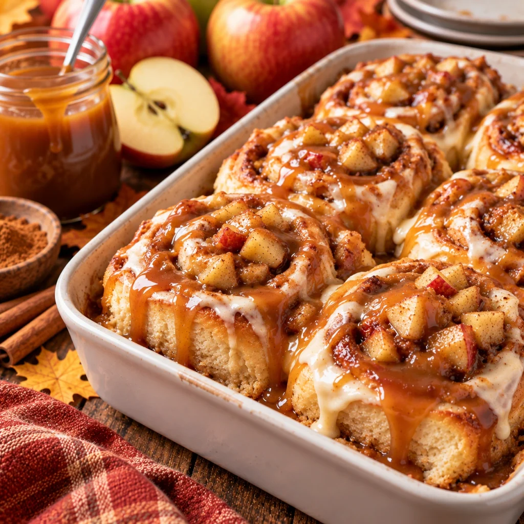 Caramel Apple Cinnamon Rolls