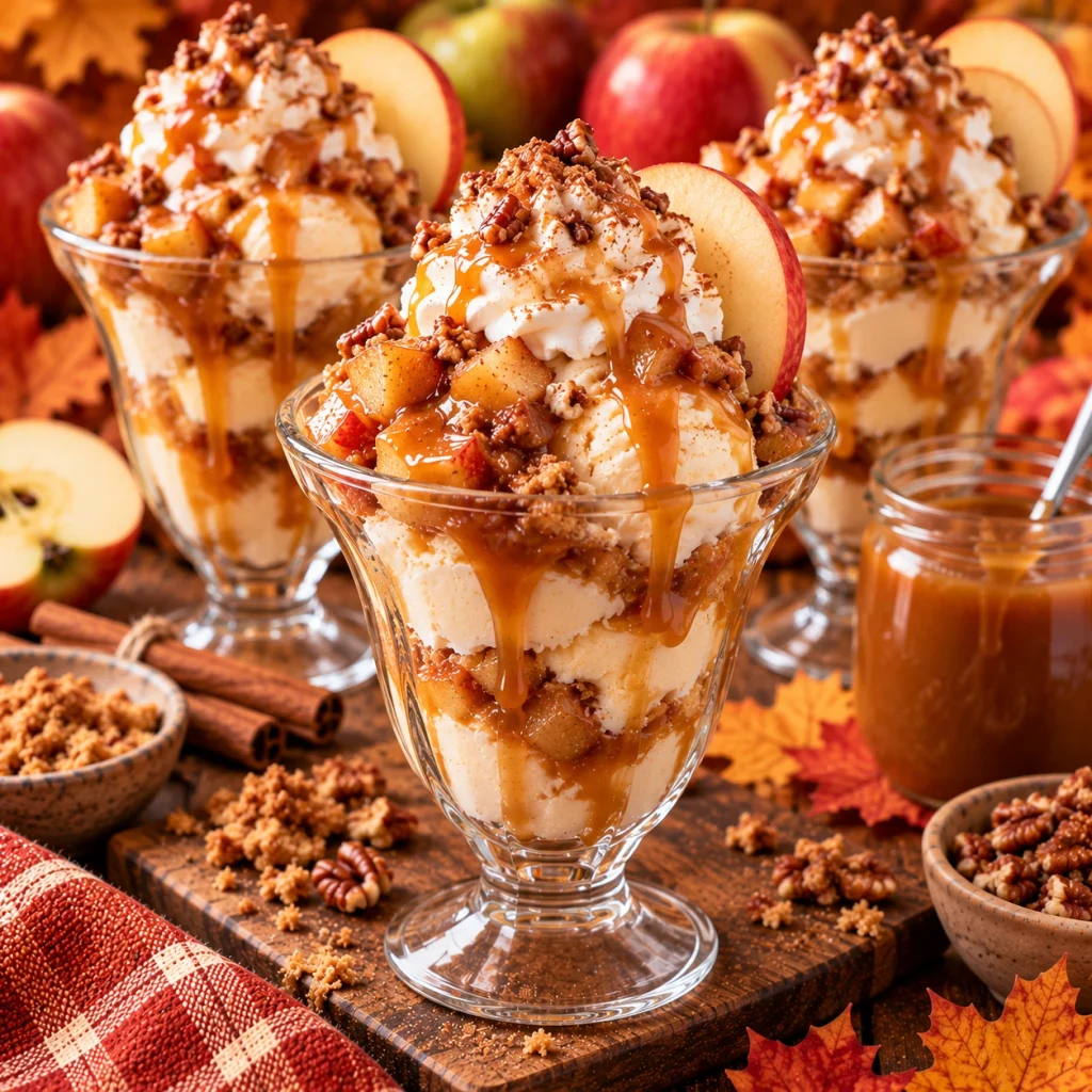 Caramel Apple Ice Cream Sundaes