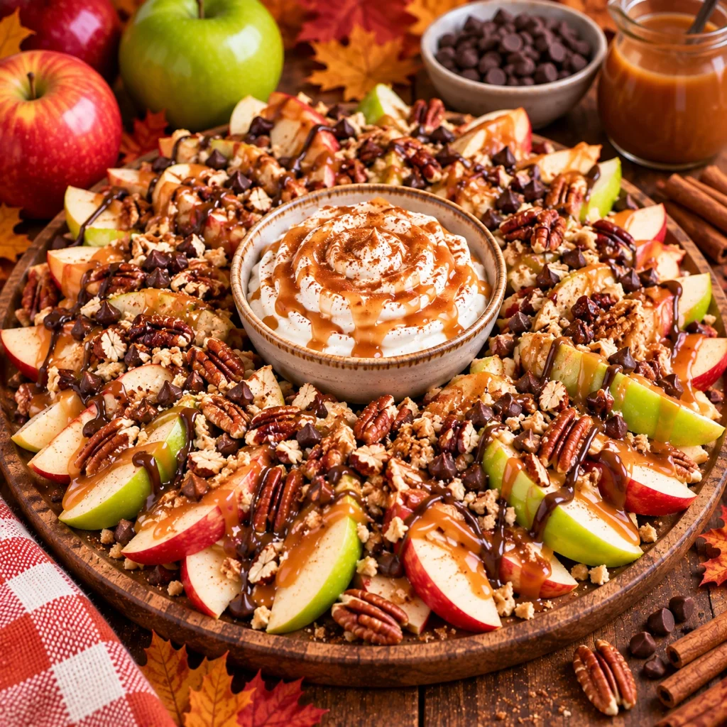 Caramel Apple Nacho Party Platter