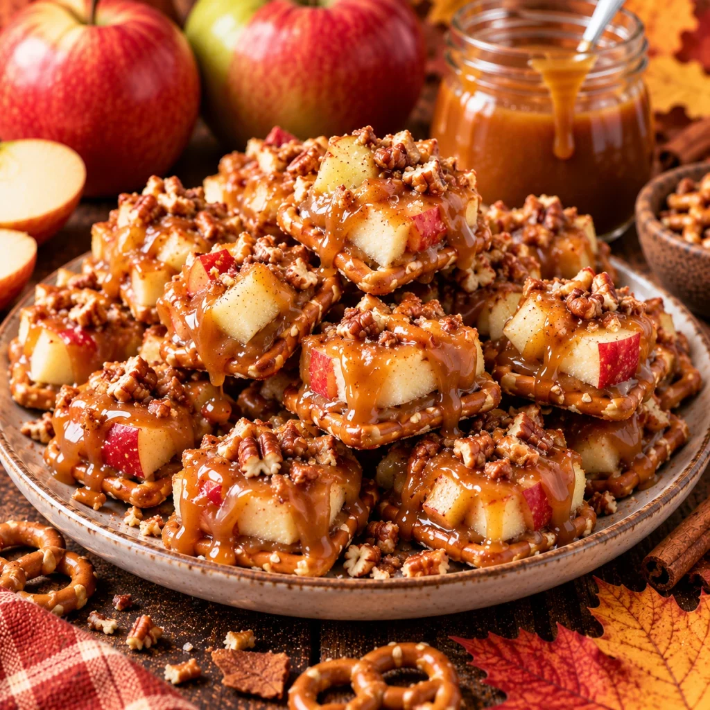 Caramel Apple Pretzel Bites