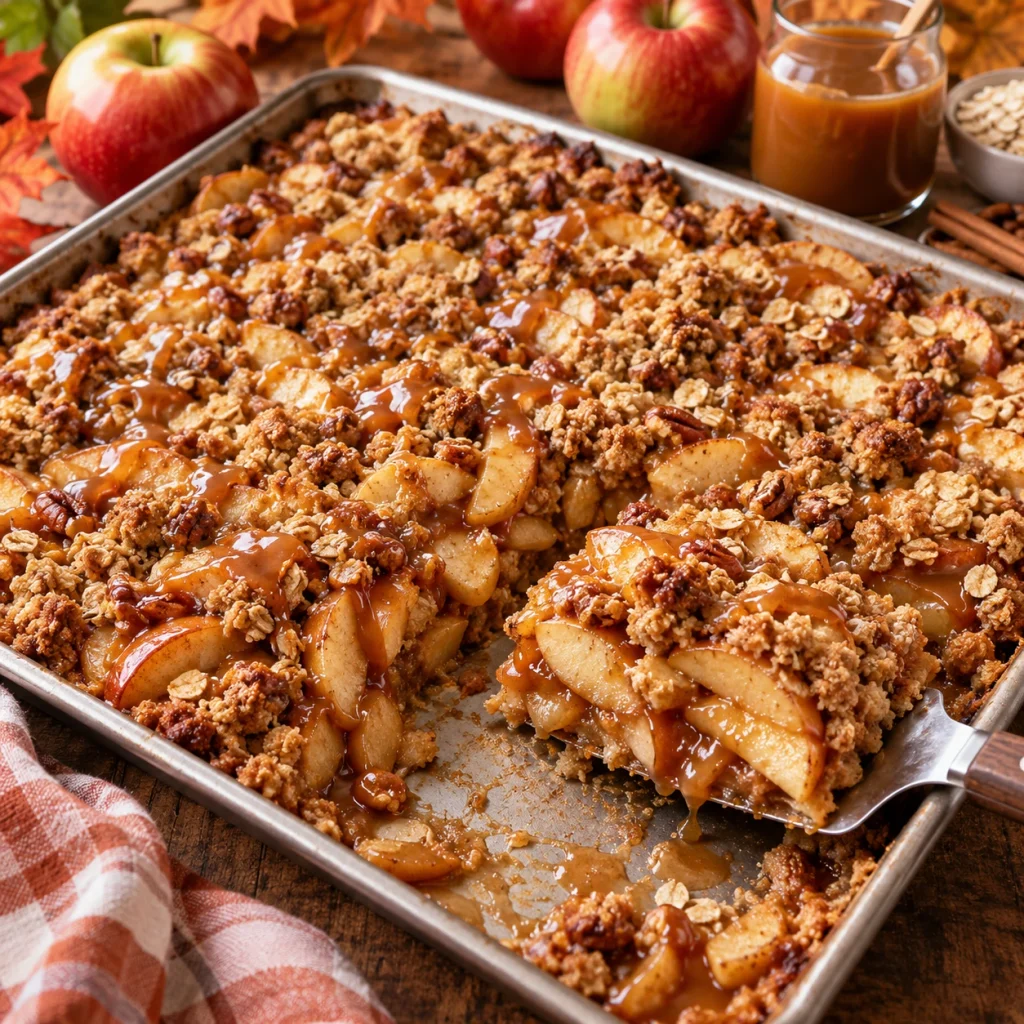 Caramel Apple Sheet-Pan Crisp