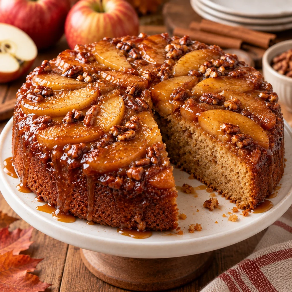 Caramel Apple Upside-Down Cake