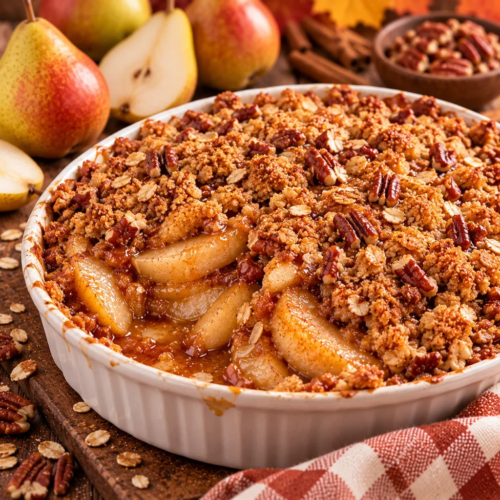 Caramelized Pear Crumble