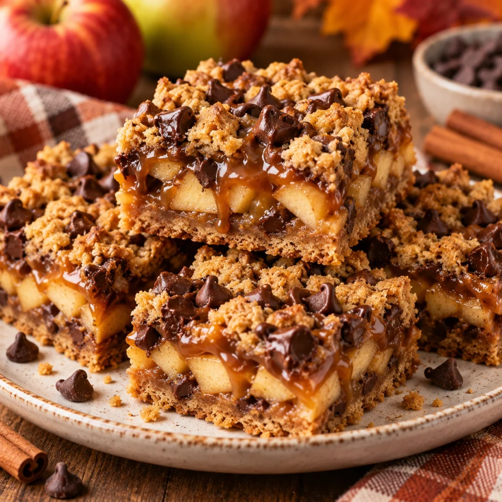 Chocolate Caramel Apple Bars