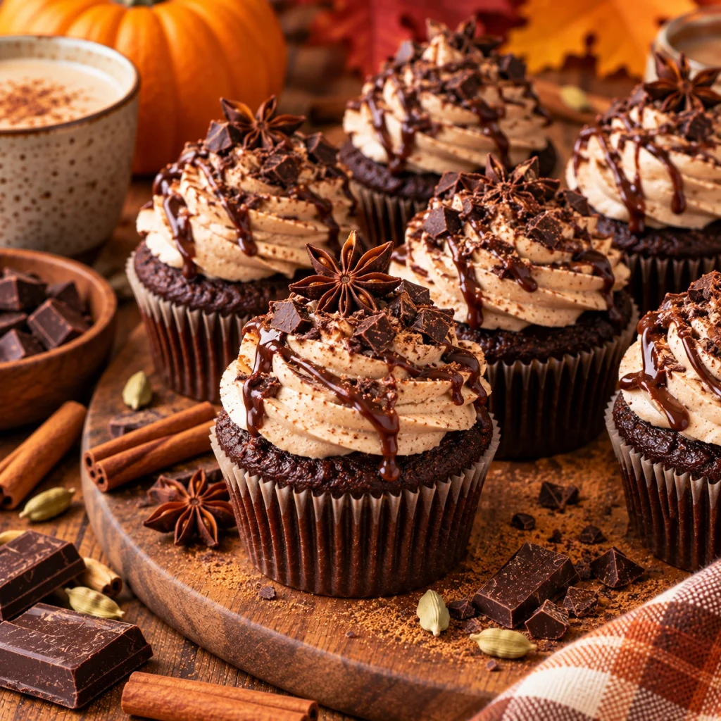 Chocolate Chai Cupcakes