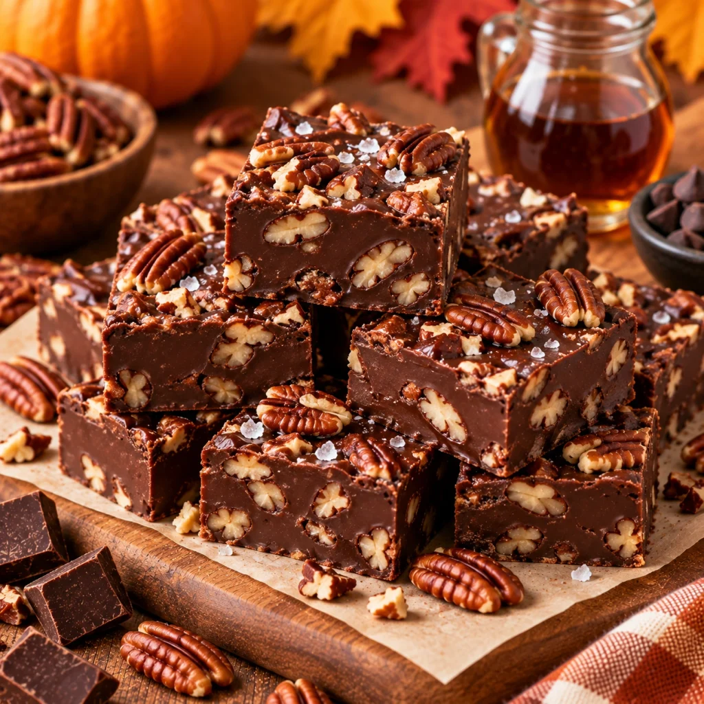 Chocolate Maple Pecan Fudge