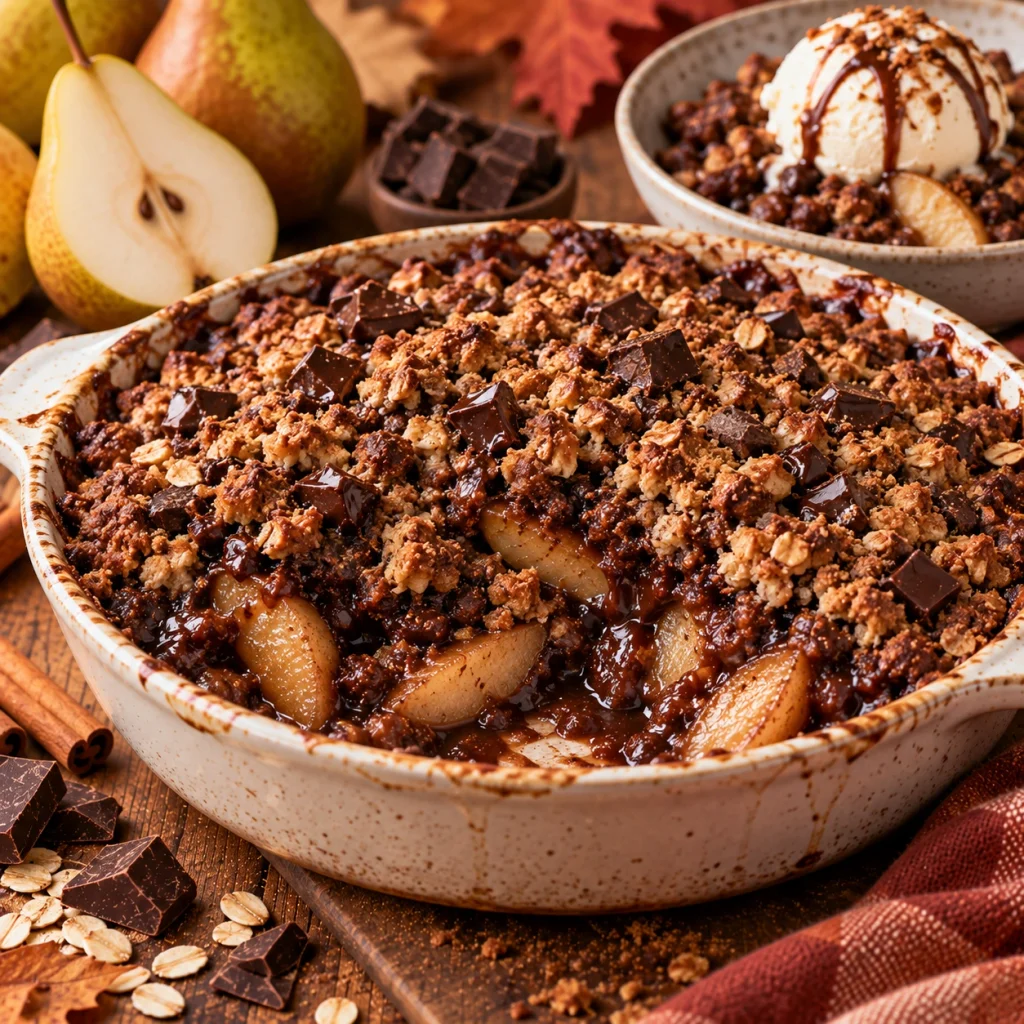 Chocolate Pear Crumble