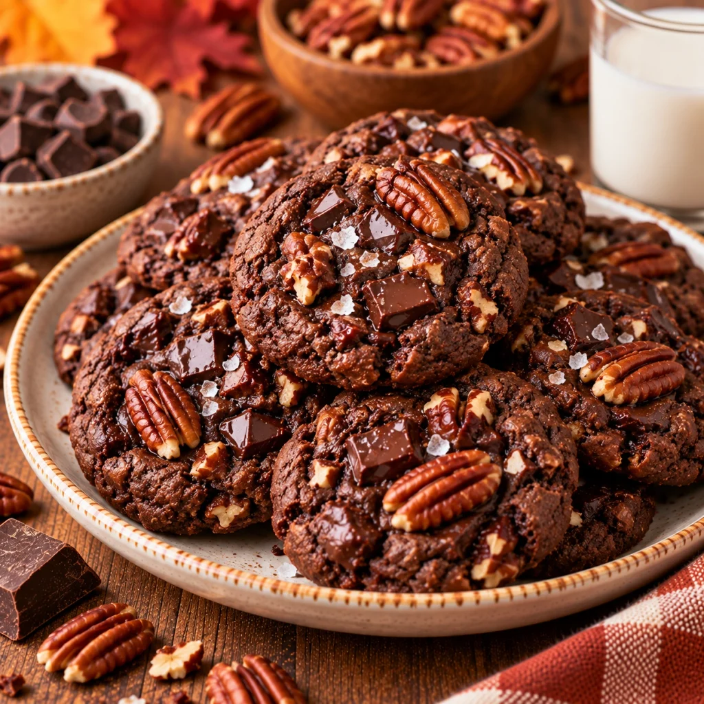 Chocolate Pecan Cookies