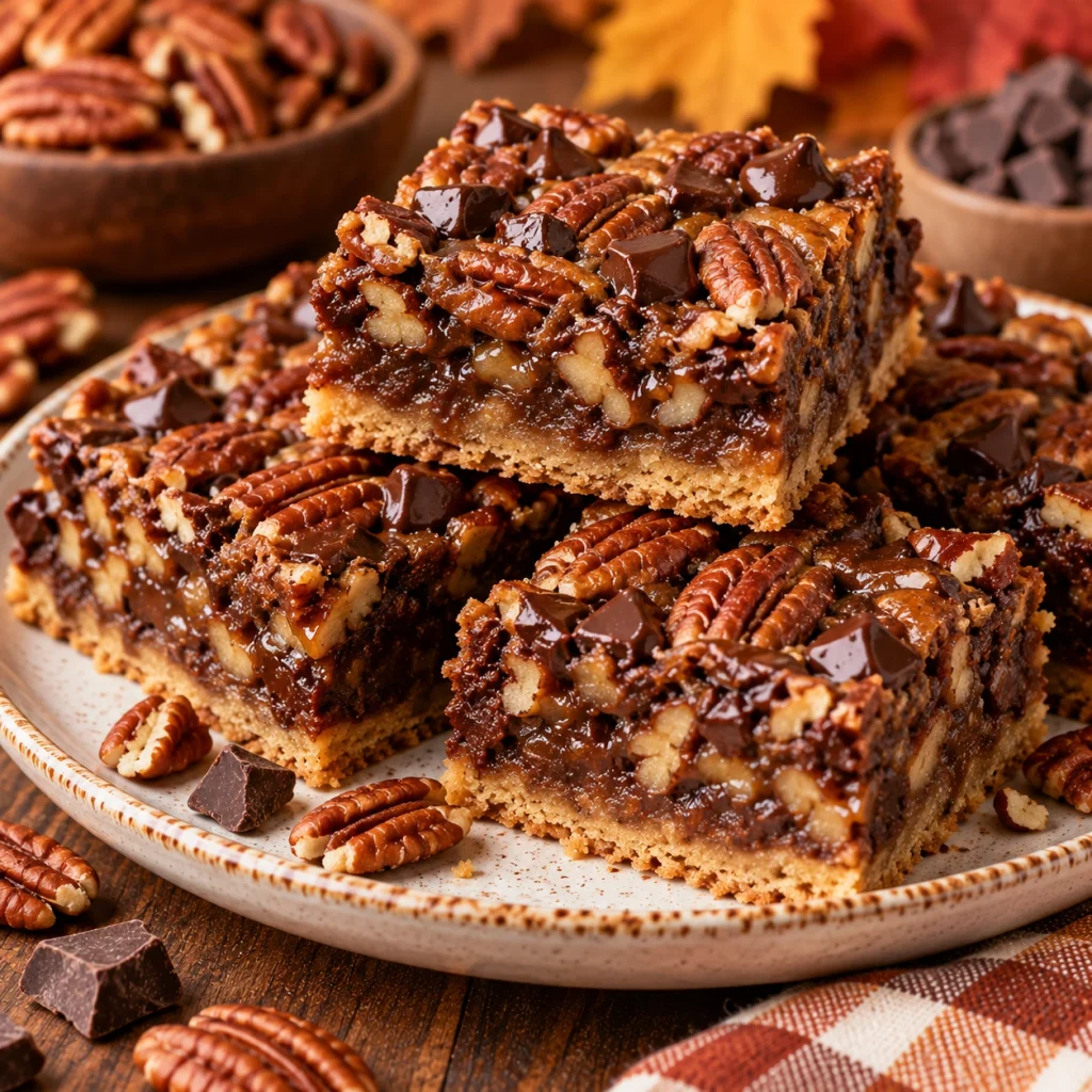 Chocolate Pecan Pie Bars