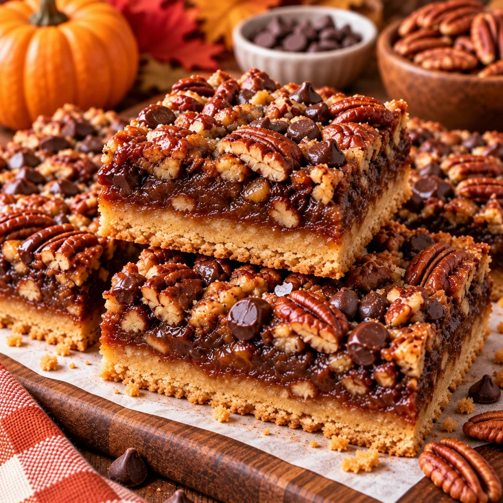 Chocolate Pecan Pie Slab Bars