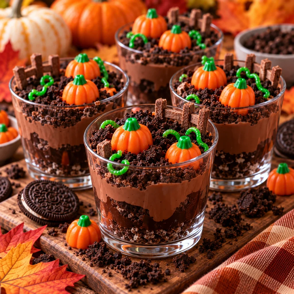 Chocolate Pumpkin Patch Dirt Cups