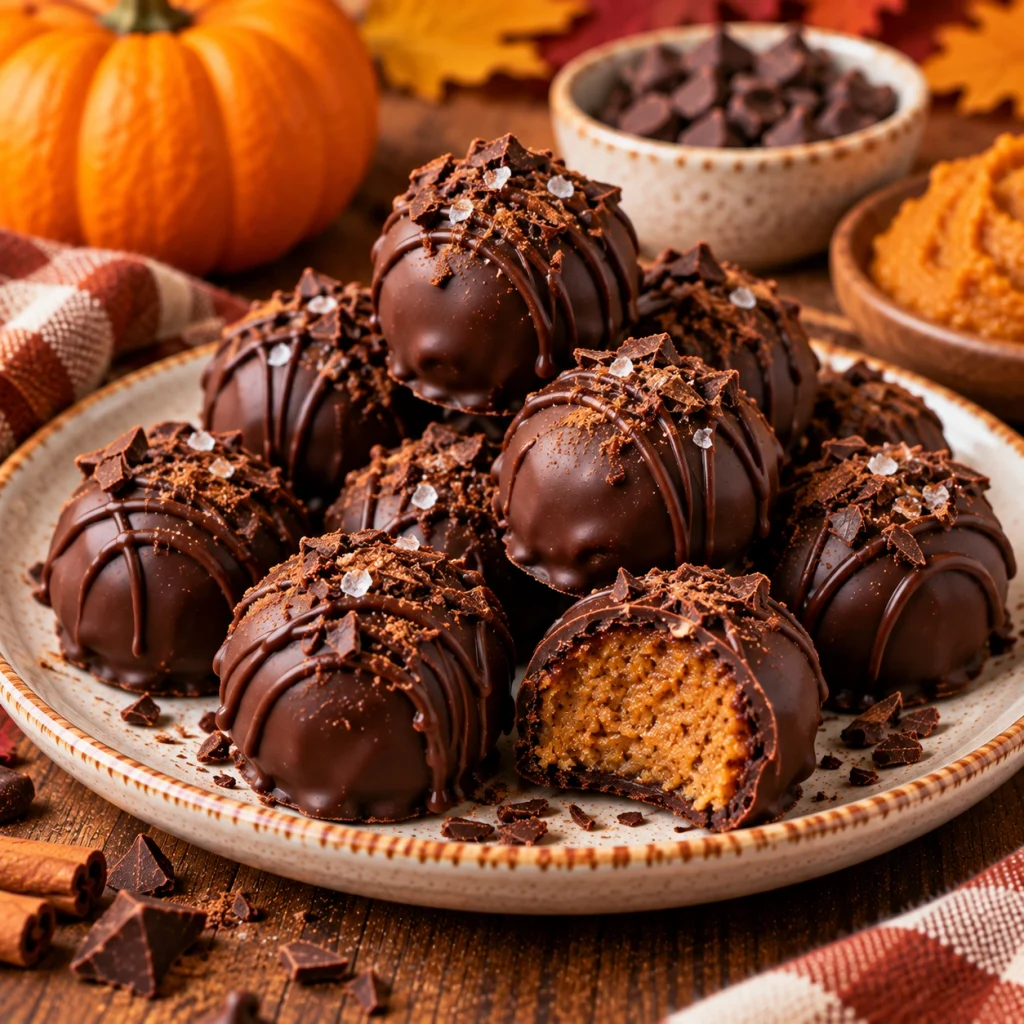 Chocolate Pumpkin Truffles