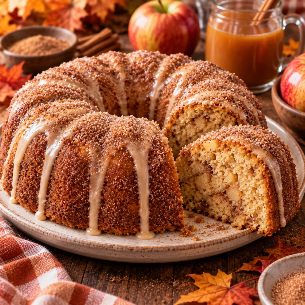 Cinnamon Apple Cider Donut Cake