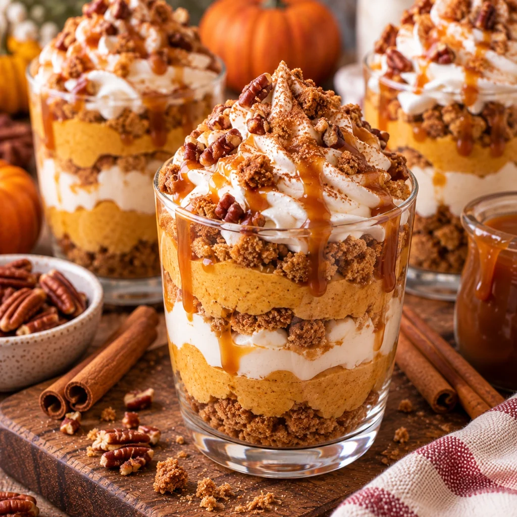 Cinnamon Caramel Pumpkin Parfaits