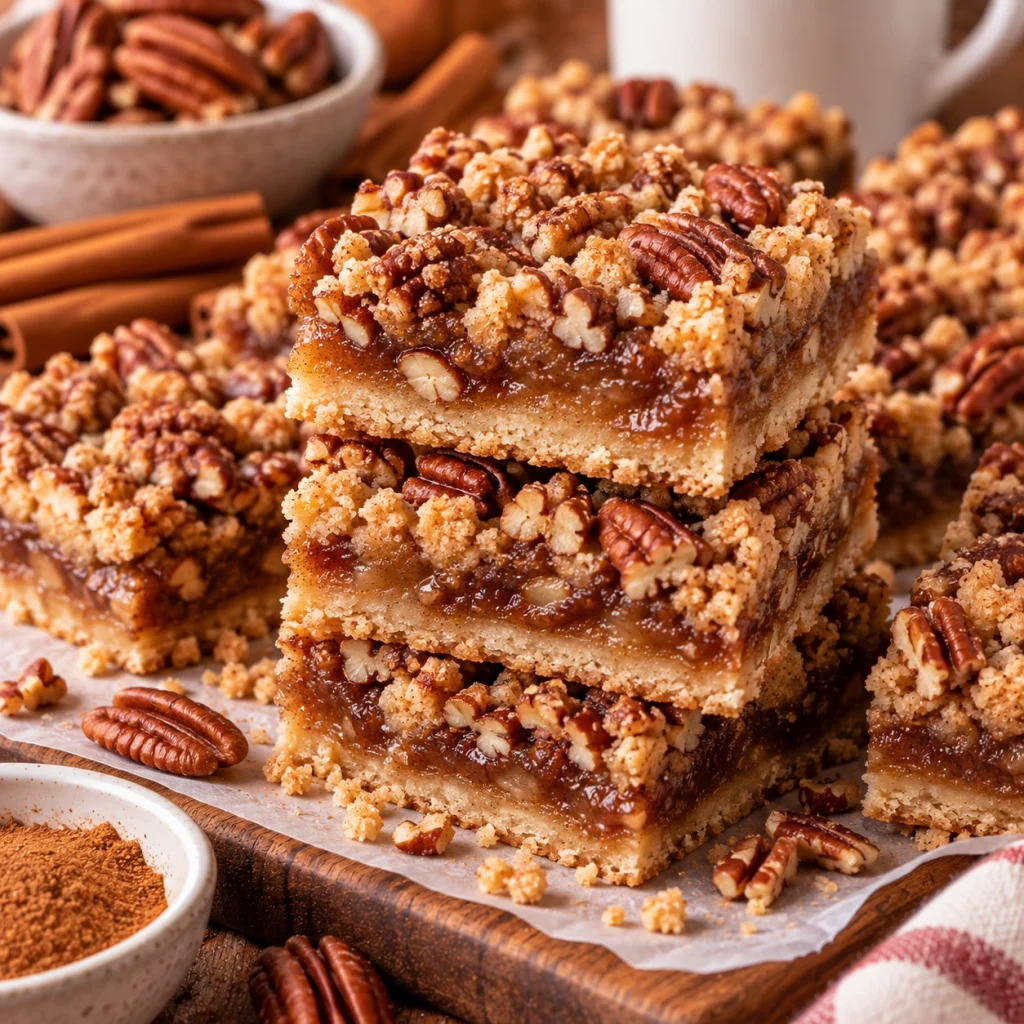 Cinnamon Pecan Crumble Bars