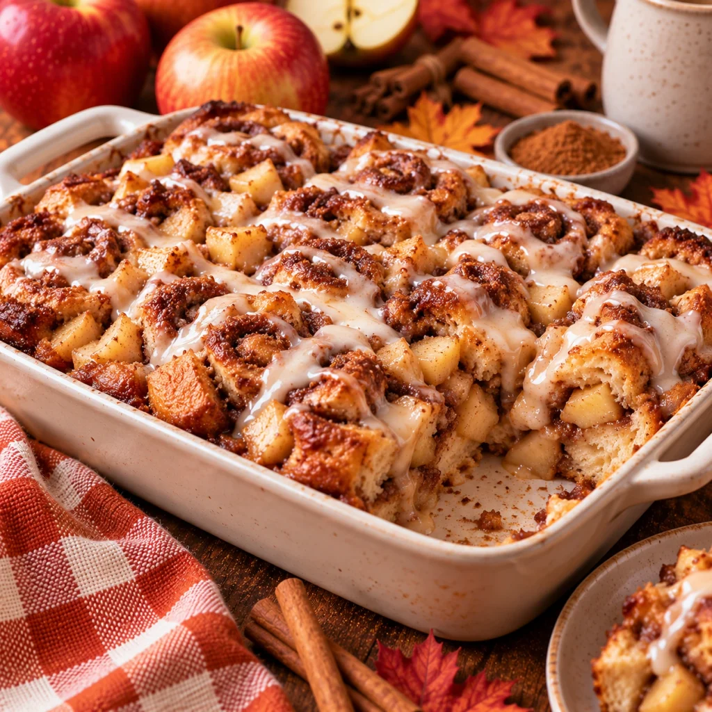 Cinnamon Roll Apple Bread Bake