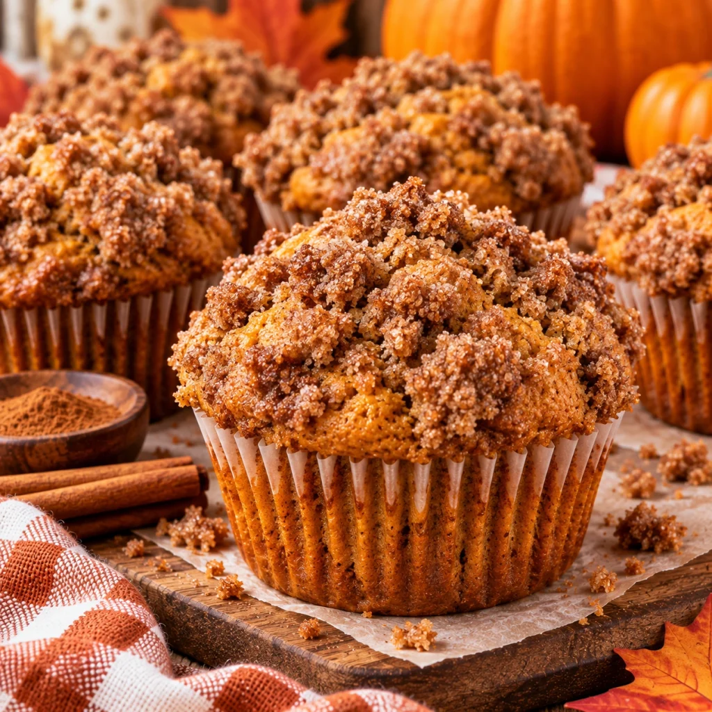 Cinnamon Streusel Pumpkin Muffins