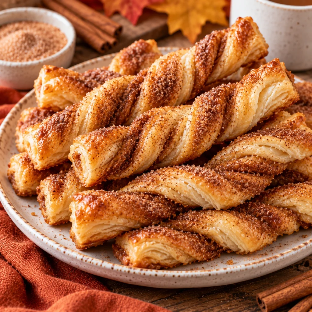 Cinnamon Sugar Puff Pastry Twists