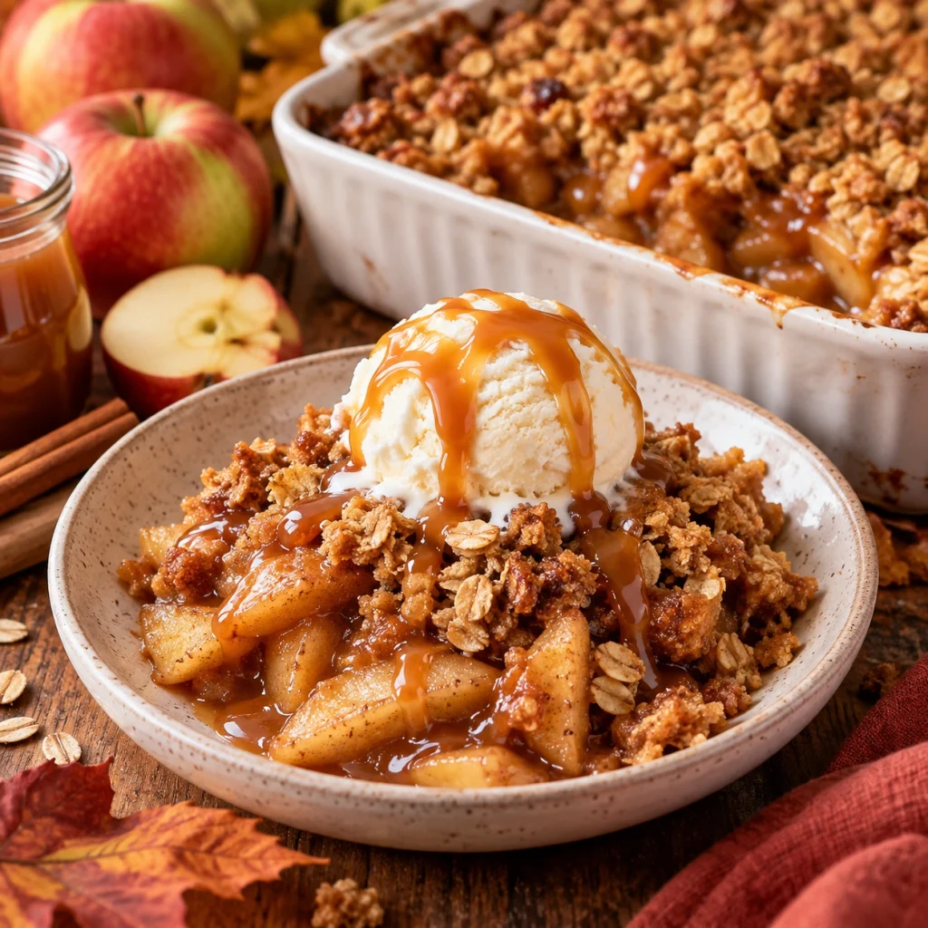 Classic Caramel Apple Crisp