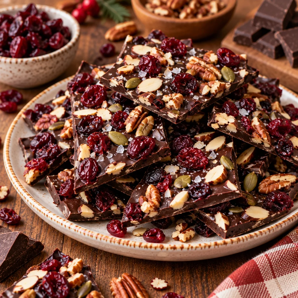 Dark Chocolate Cranberry Bark