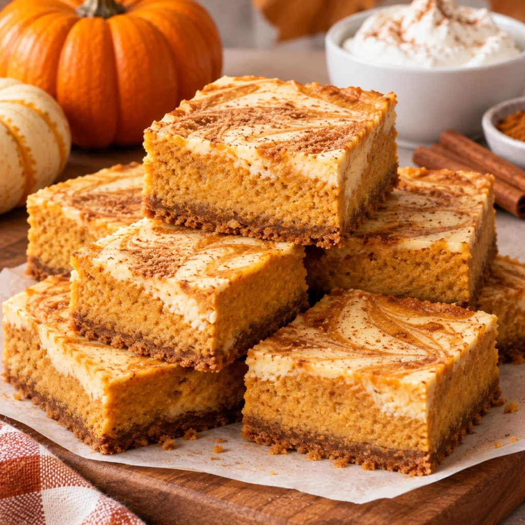 Easy Pumpkin Cheesecake Bars
