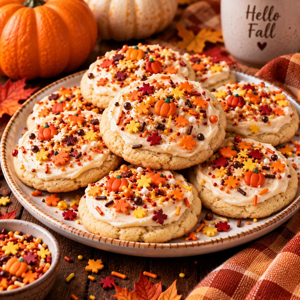 Fall Sprinkle Sugar Cookies
