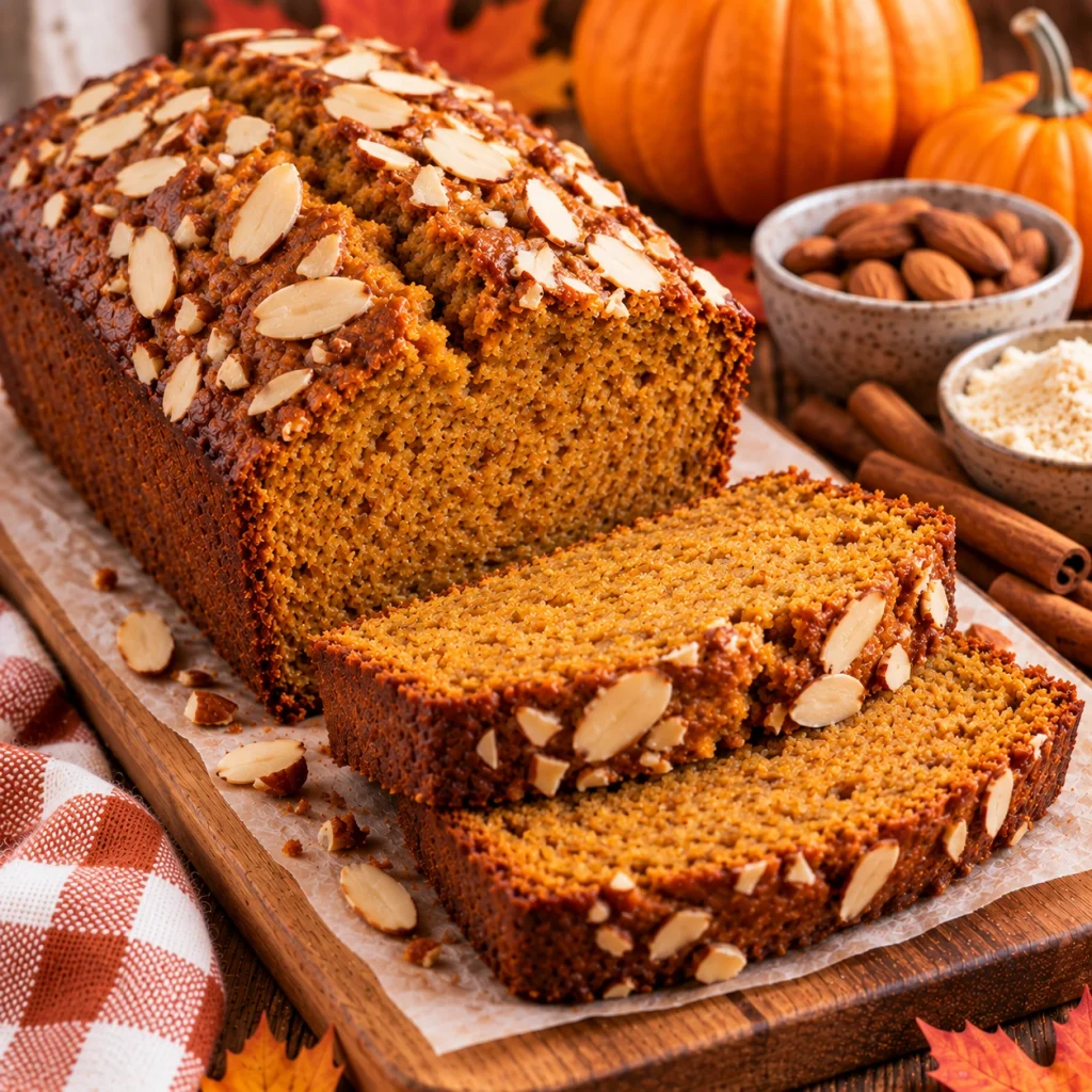 Gluten-Free Almond Flour Pumpkin Bread
