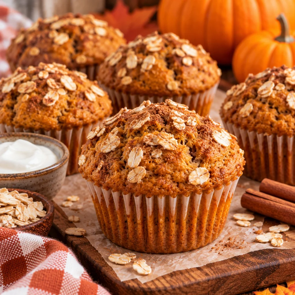 Greek Yogurt Pumpkin Muffins