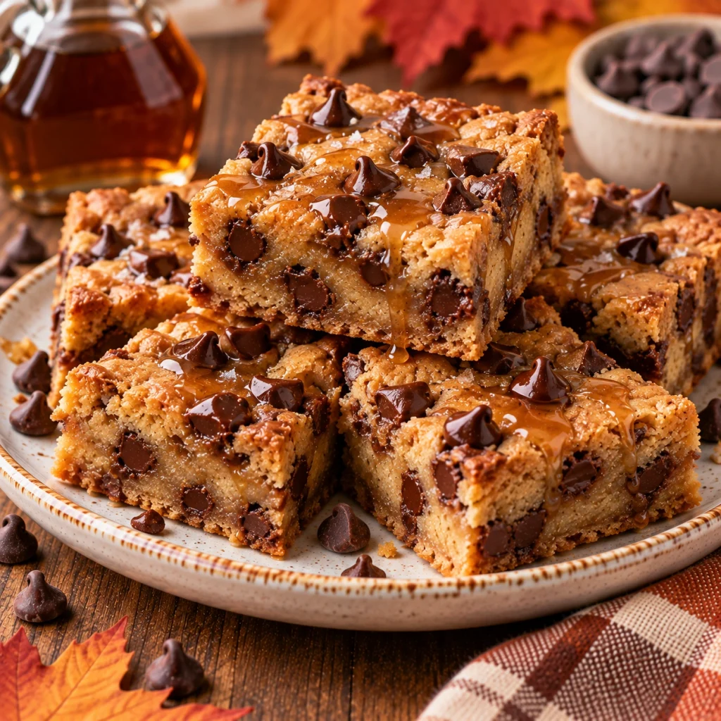 Maple Chocolate Chip Blondies