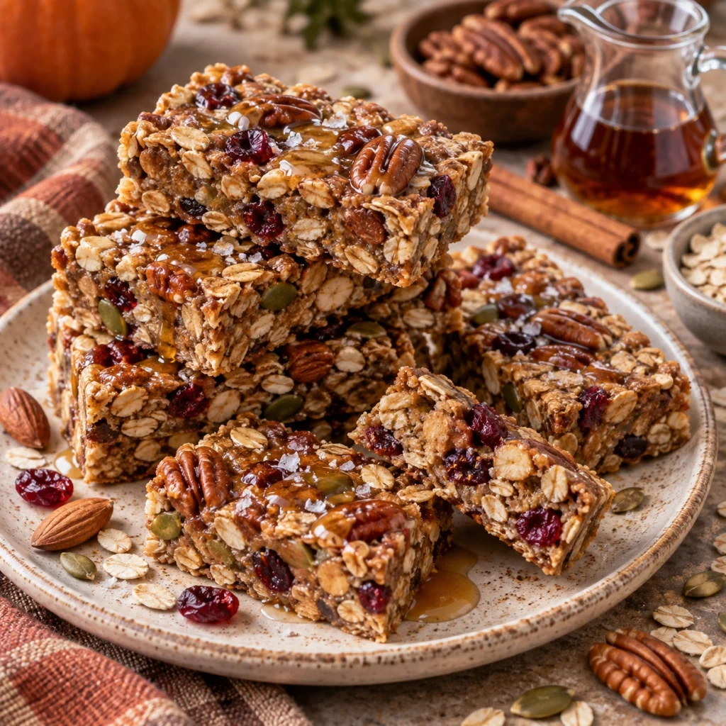 Maple Cinnamon No-Bake Granola Bars