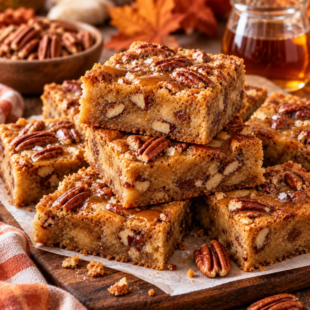 Maple Pecan Blondies