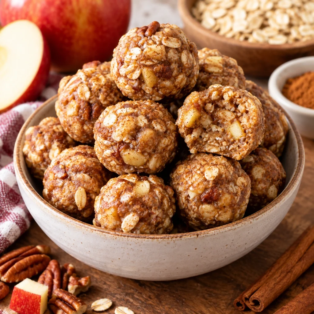 No-Bake Apple Pie Energy Bites
