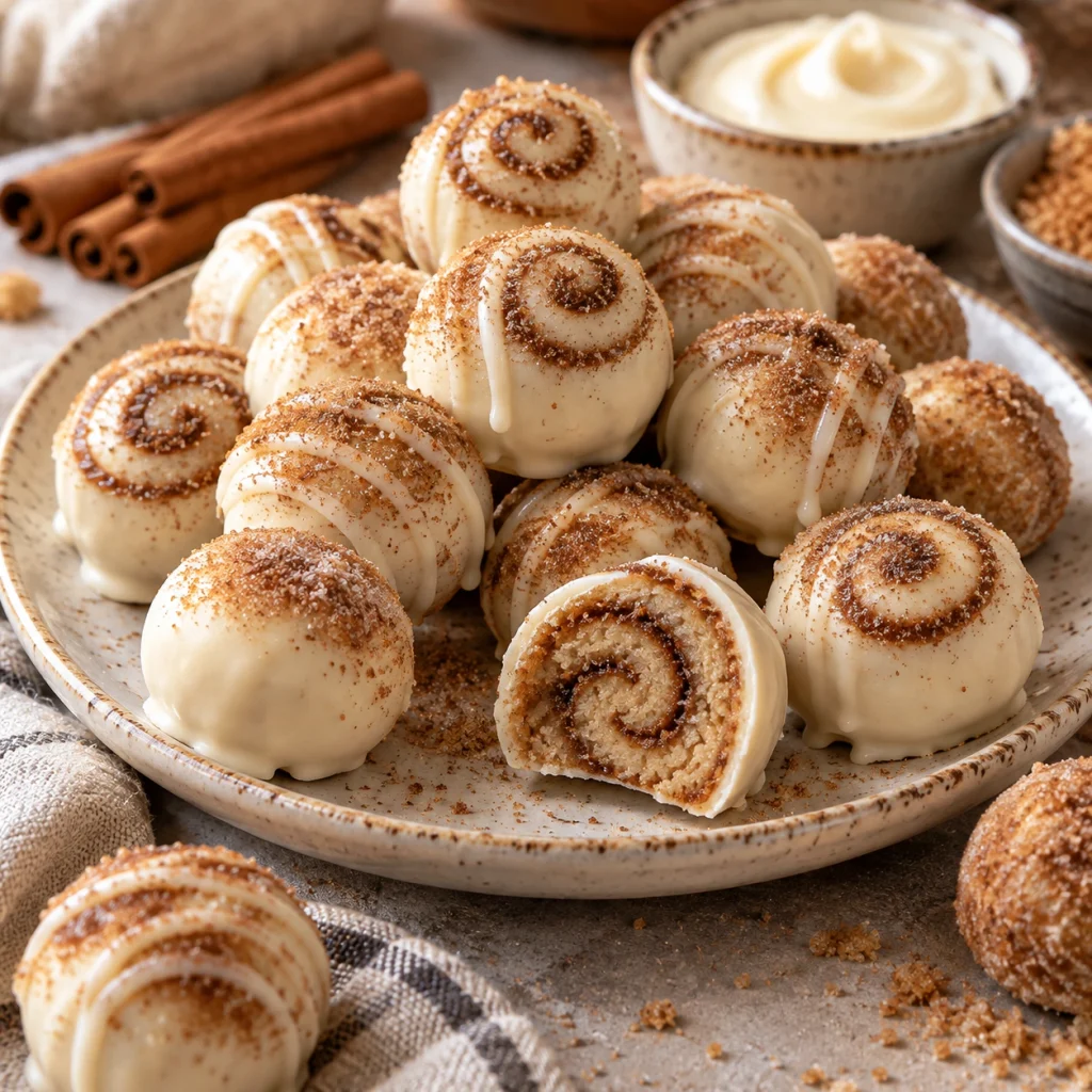No-Bake Cinnamon Roll Truffles