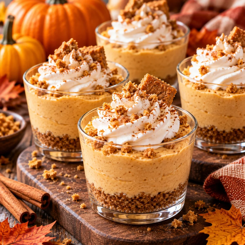 No-Bake Pumpkin Cheesecake Cups