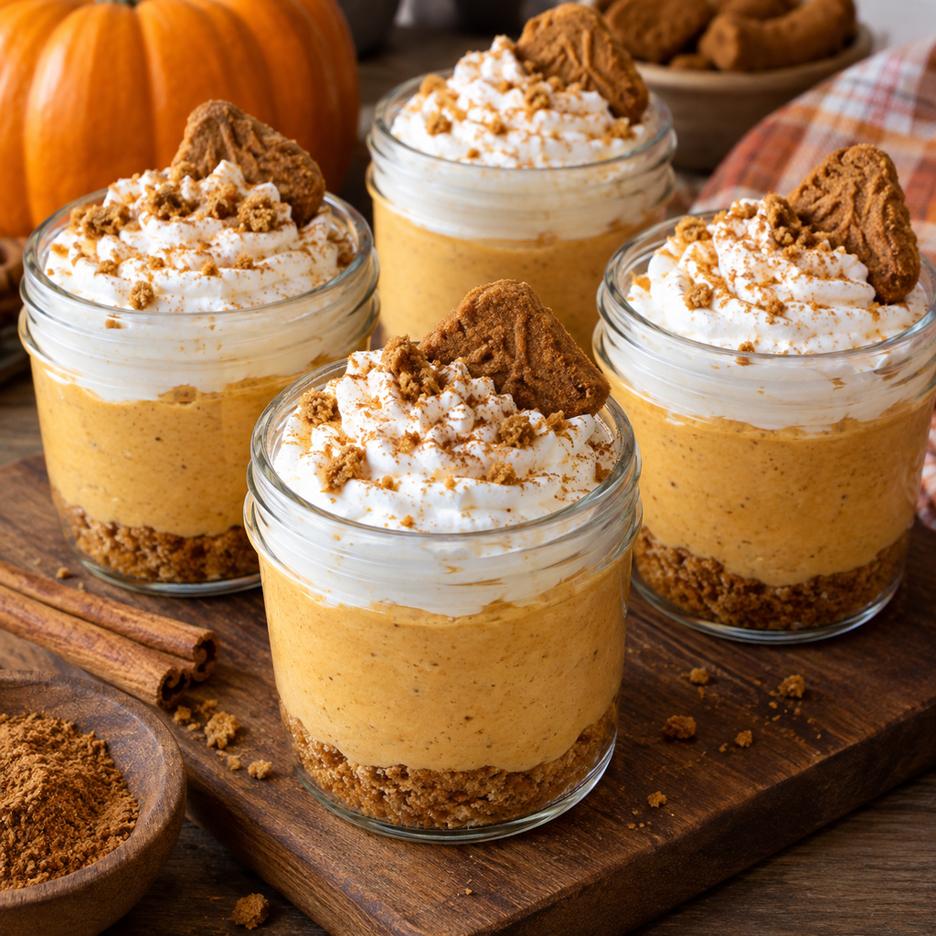 No-Bake Pumpkin Cheesecake Jars