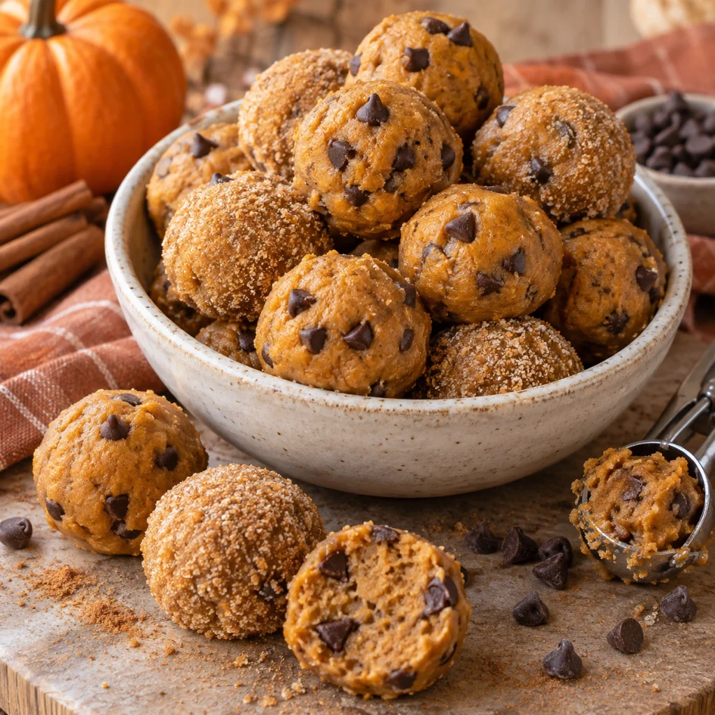 No-Bake Pumpkin Cookie Dough Bites
