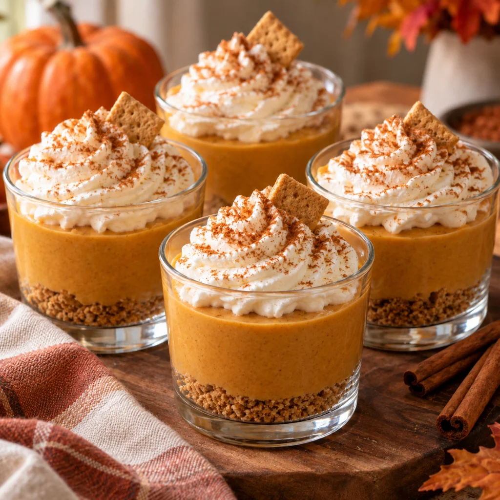 No-Bake Pumpkin Pie Pudding Cups
