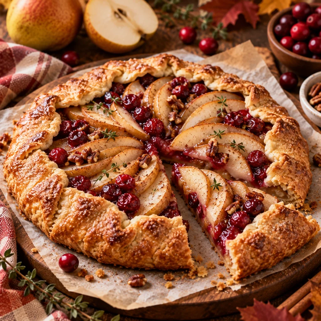Pear and Cranberry Galette