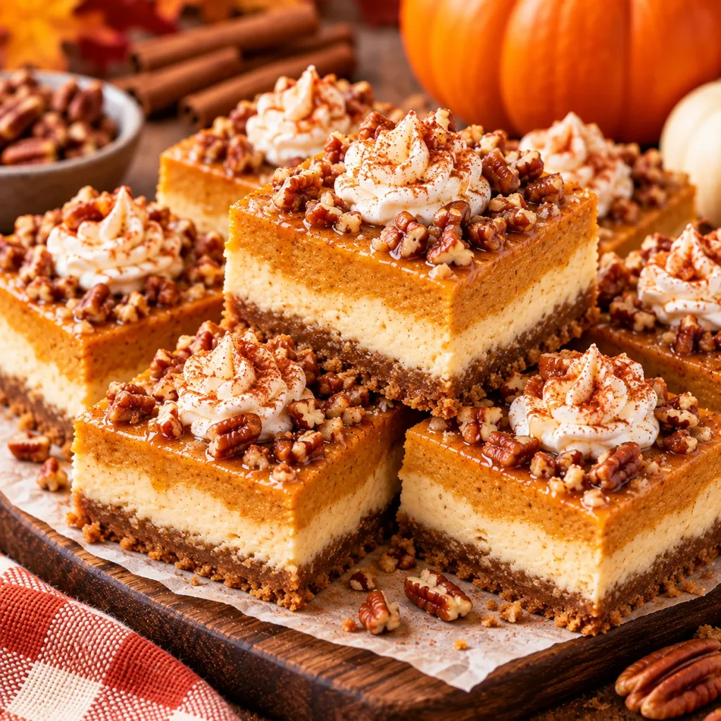 Pumpkin Cheesecake Bars